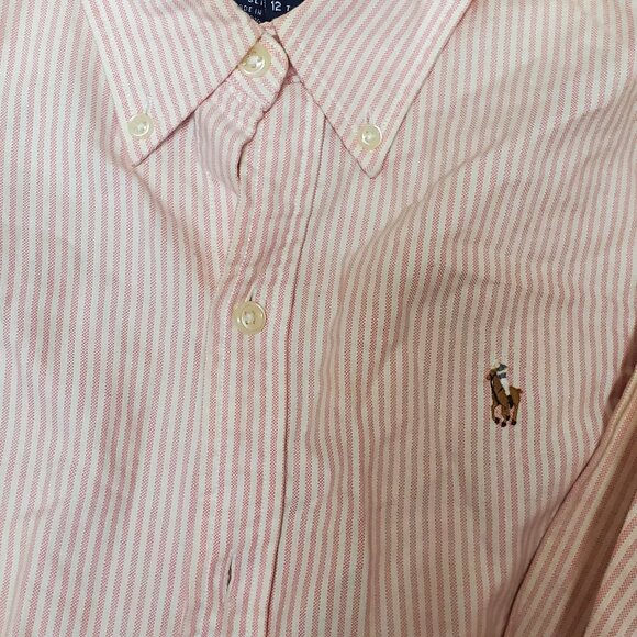 Lot of 2 Ralph Lauren 100% cotton Women's slim fit oxford button down shirts - Picture 3 of 6